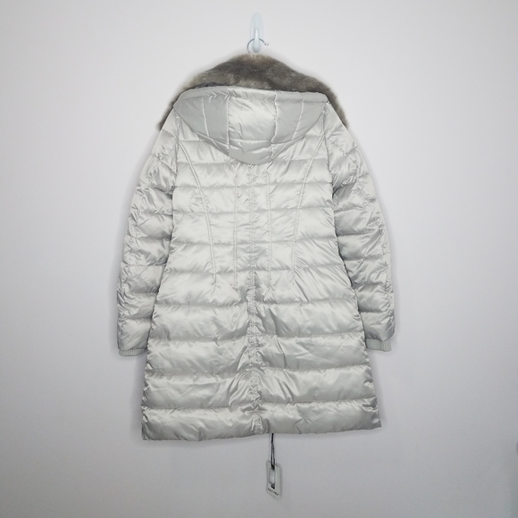 NWT Nine West hooded puffer coat gray Small - Picture 5 of 16